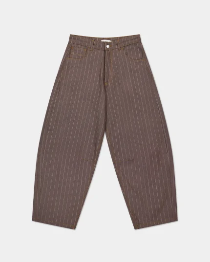 Saiko Pinstripes Jeans Brown