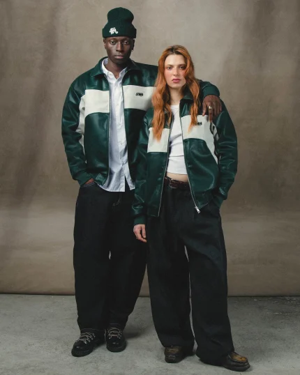 Three Varsity Jacket 60 Green (2)